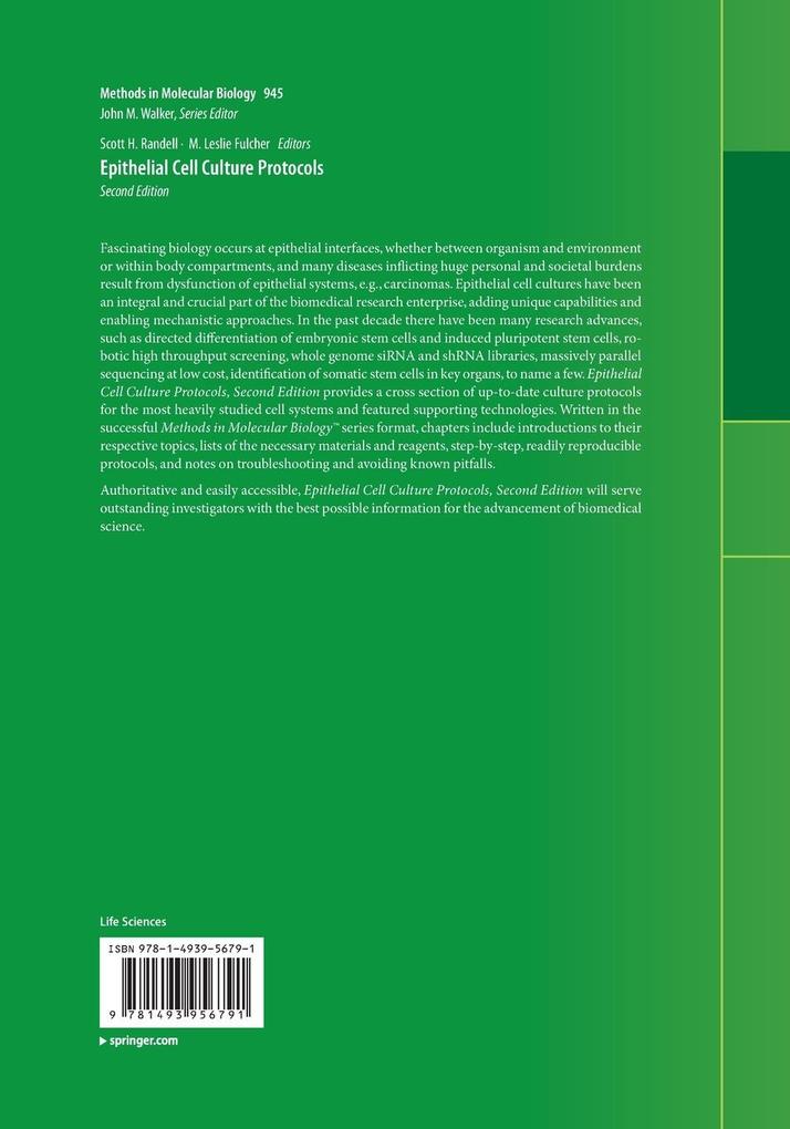 Weitere Ansicht: Epithelial Cell Culture Protocols