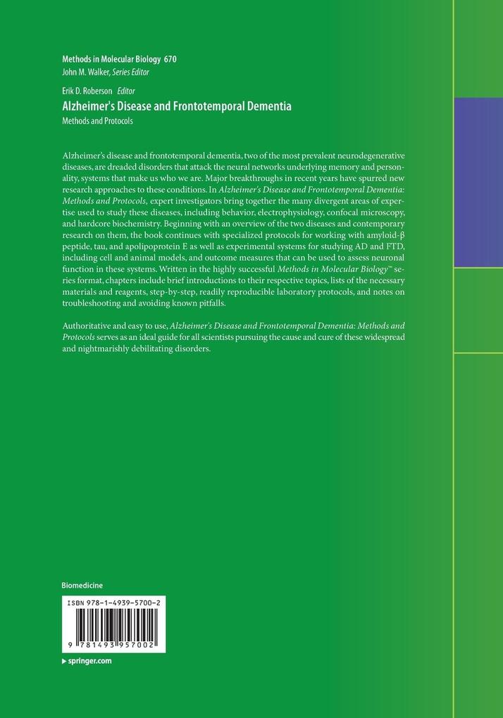 Weitere Ansicht: Alzheimer's Disease and Frontotemporal Dementia