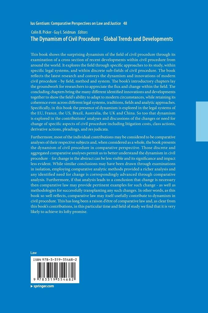 Weitere Ansicht: The Dynamism of Civil Procedure - Global Trends and Developments
