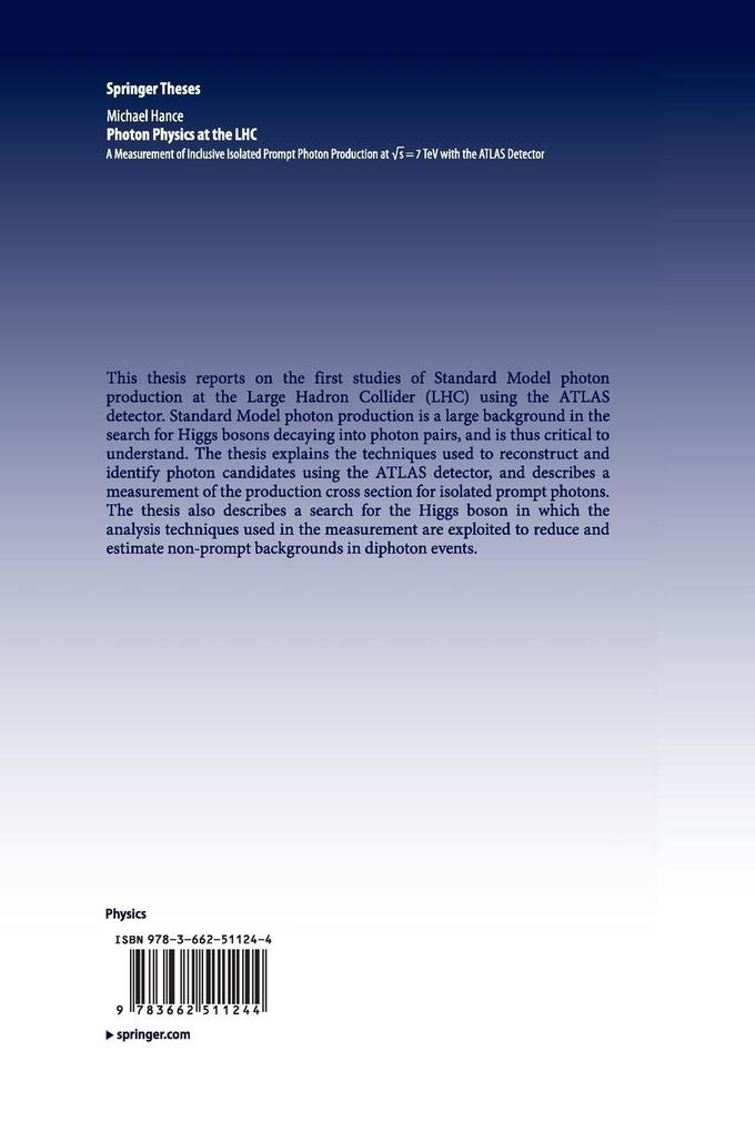 Weitere Ansicht: Photon Physics at the LHC | Michael Hance