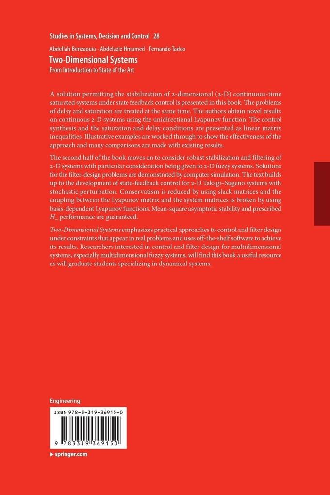 Weitere Ansicht: Two-Dimensional Systems | Abdellah Benzaouia, Abdelaziz Hmamed, Fernando Tadeo