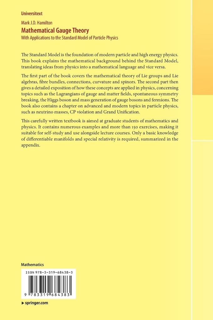 Weitere Ansicht: Mathematical Gauge Theory | Mark J. D. Hamilton