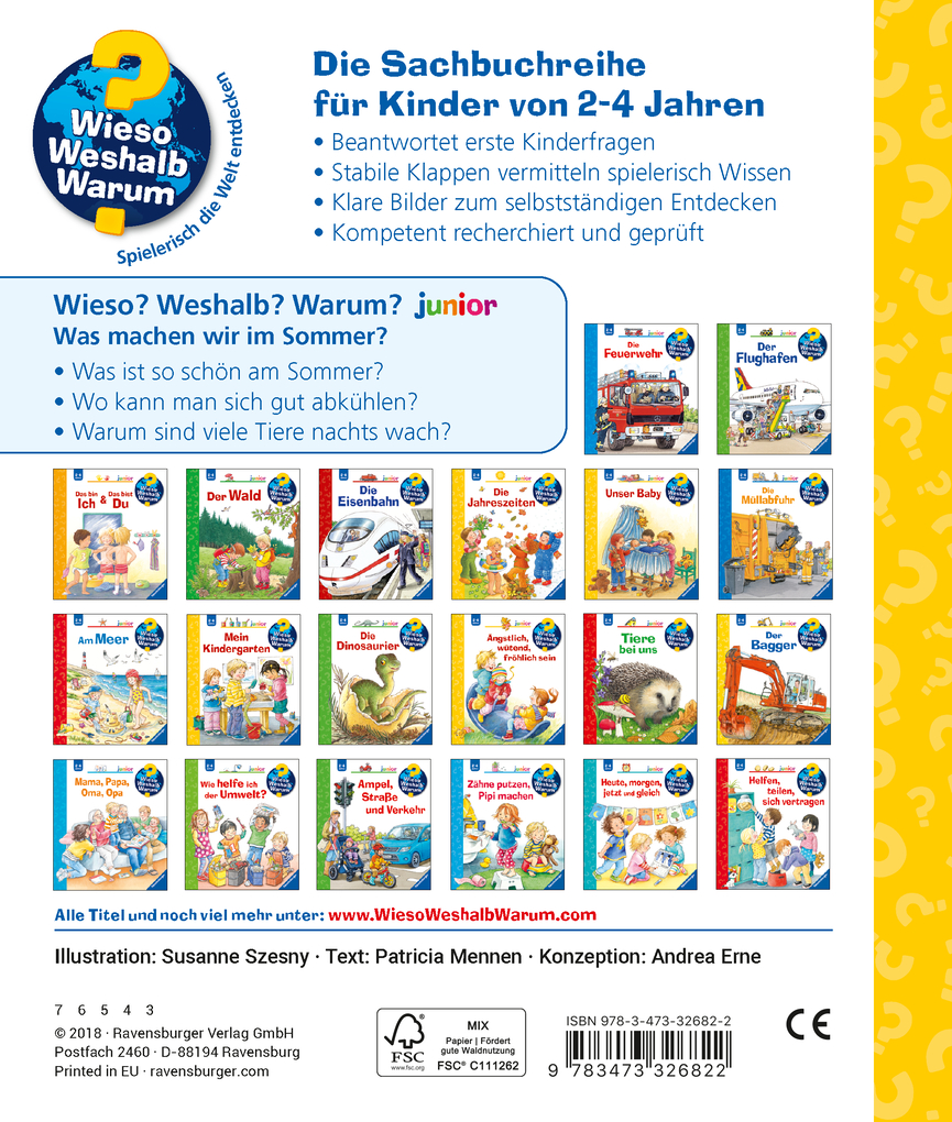 Weitere Ansicht: Wieso? Weshalb? Warum? junior, Band 60: Was machen wir im Sommer? | Patricia Mennen