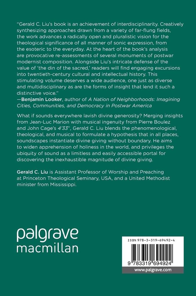 Weitere Ansicht: Music and the Generosity of God | Gerald C. Liu