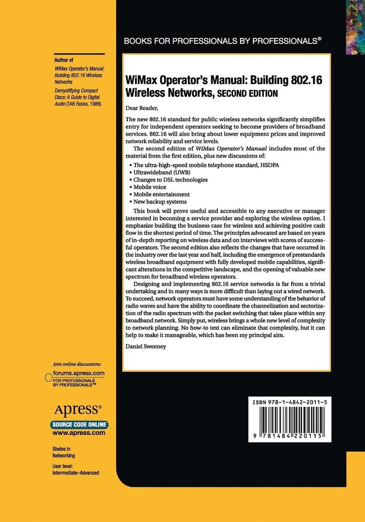 Weitere Ansicht: WiMax Operator's Manual | Daniel Sweeney