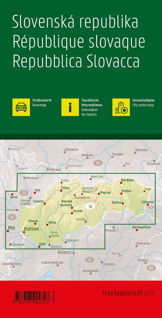 Weitere Ansicht: Slowakische Republik 1 : 400 000. Autokarte