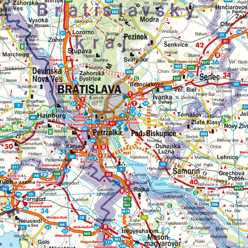Weitere Ansicht: Slowakische Republik 1 : 400 000. Autokarte