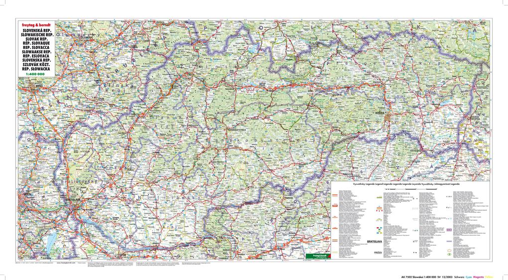 Weitere Ansicht: Slowakische Republik 1 : 400 000. Autokarte