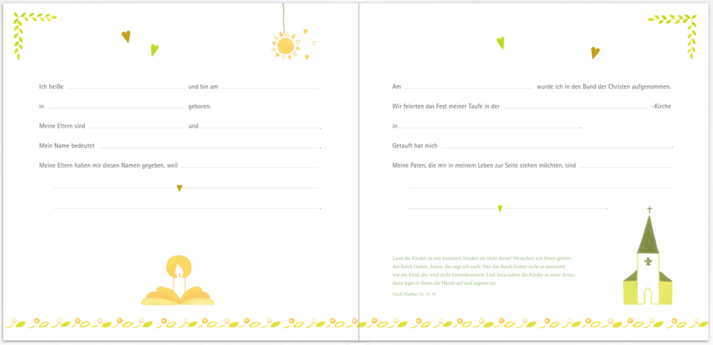 Weitere Ansicht: Eintragalbum - Meine Taufe