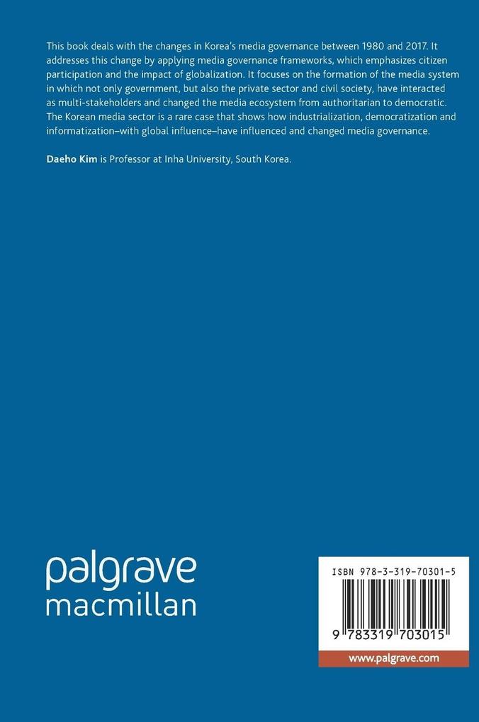 Weitere Ansicht: Media Governance in Korea 1980-2017 | Daeho Kim
