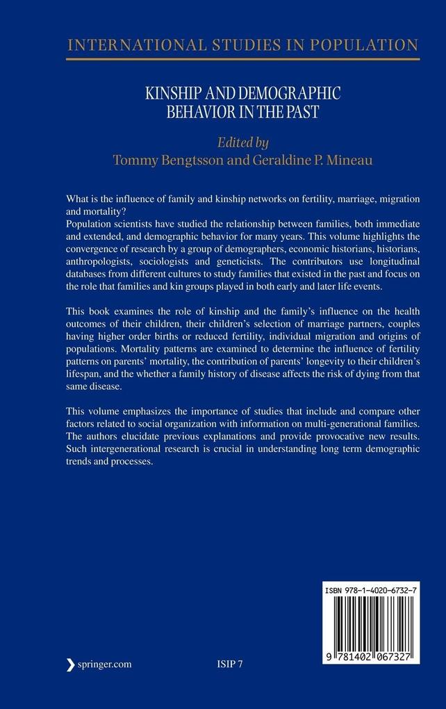 Weitere Ansicht: Kinship and Demographic Behavior in the Past