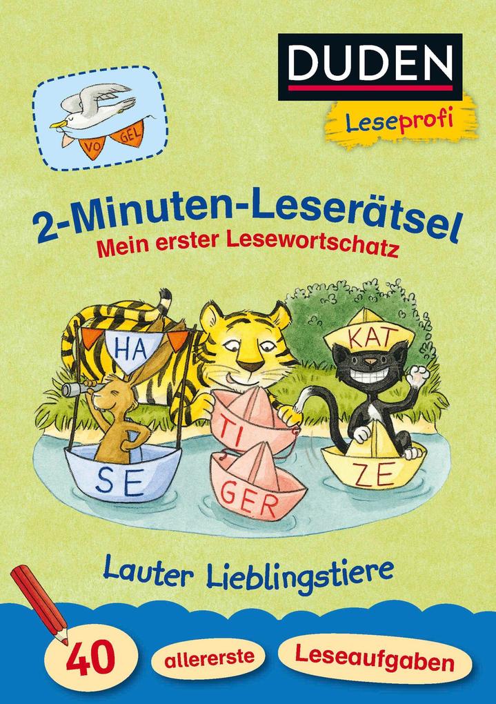 Produktbild: Leseprofi - 2-Minuten-Leserätsel: Mein erster Lesewortschatz. Lauter Lieblingstiere | Ulrike Holzwarth-Raether, Ute Müller-Wolfangel