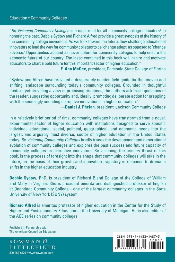 Weitere Ansicht: Re-visioning Community Colleges | Richard L. Alfred, Debbie Sydow