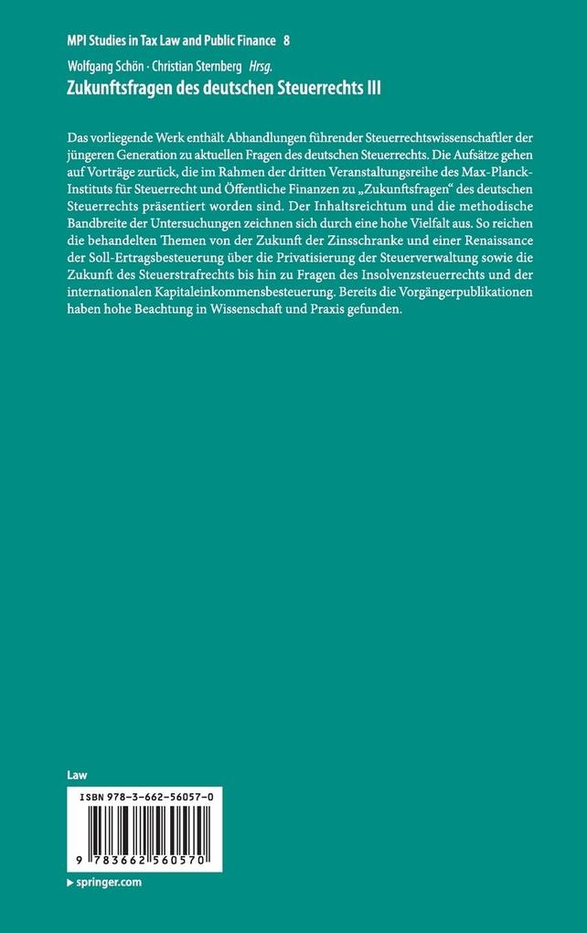 Weitere Ansicht: Zukunftsfragen des deutschen Steuerrechts III