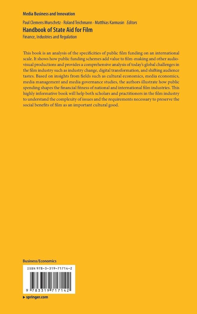 Weitere Ansicht: Handbook of State Aid for Film