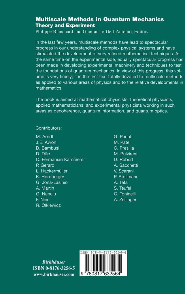 Weitere Ansicht: Multiscale Methods in Quantum Mechanics