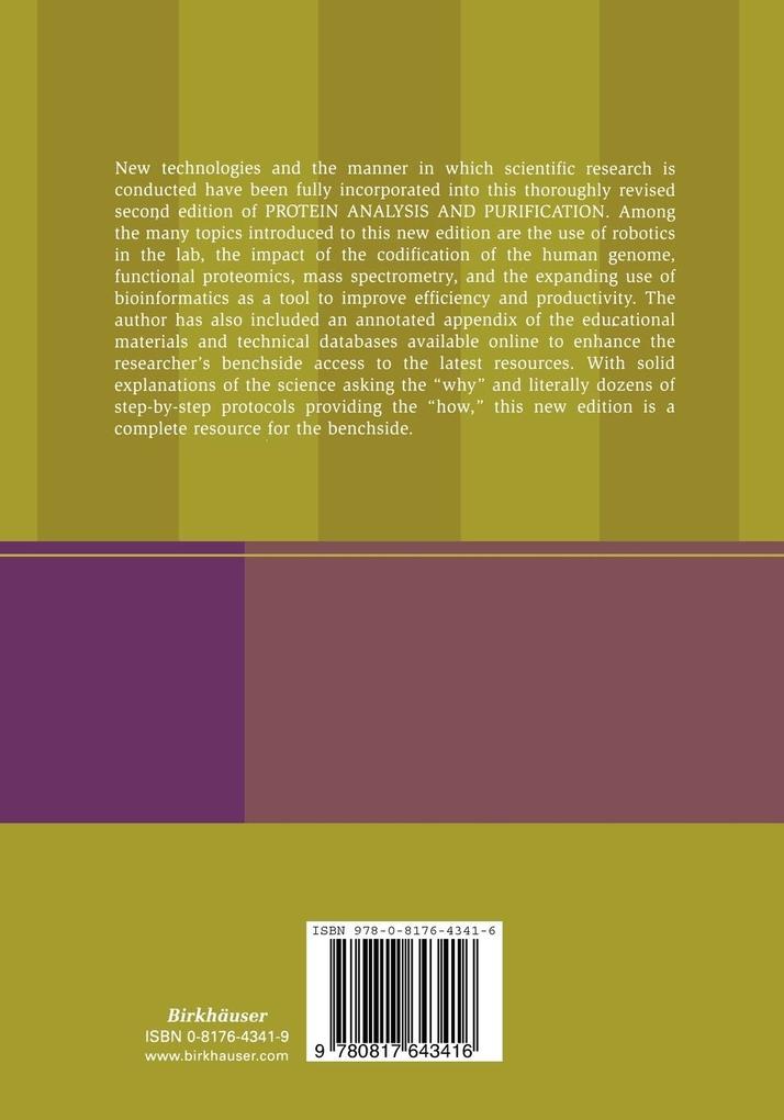 Weitere Ansicht: Protein Analysis and Purification | Ian M. Rosenberg