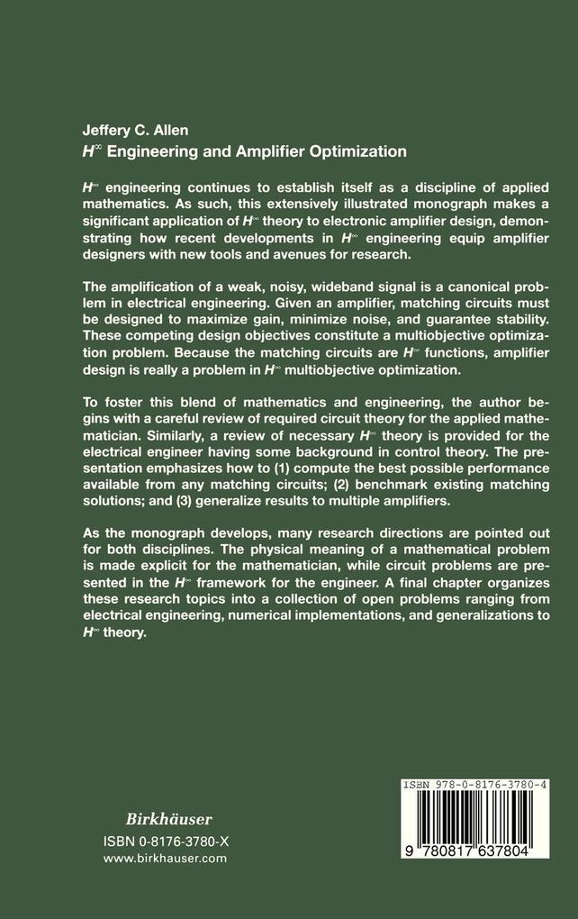 Weitere Ansicht: H-infinity Engineering and Amplifier Optimization | Jefferey C. Allen