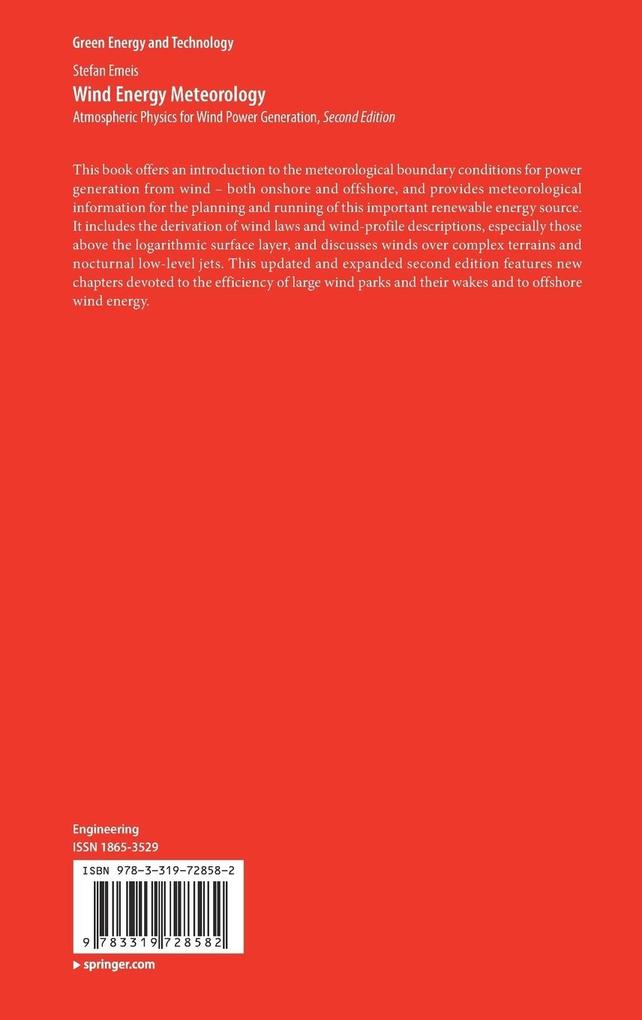Weitere Ansicht: Wind Energy Meteorology | Stefan Emeis