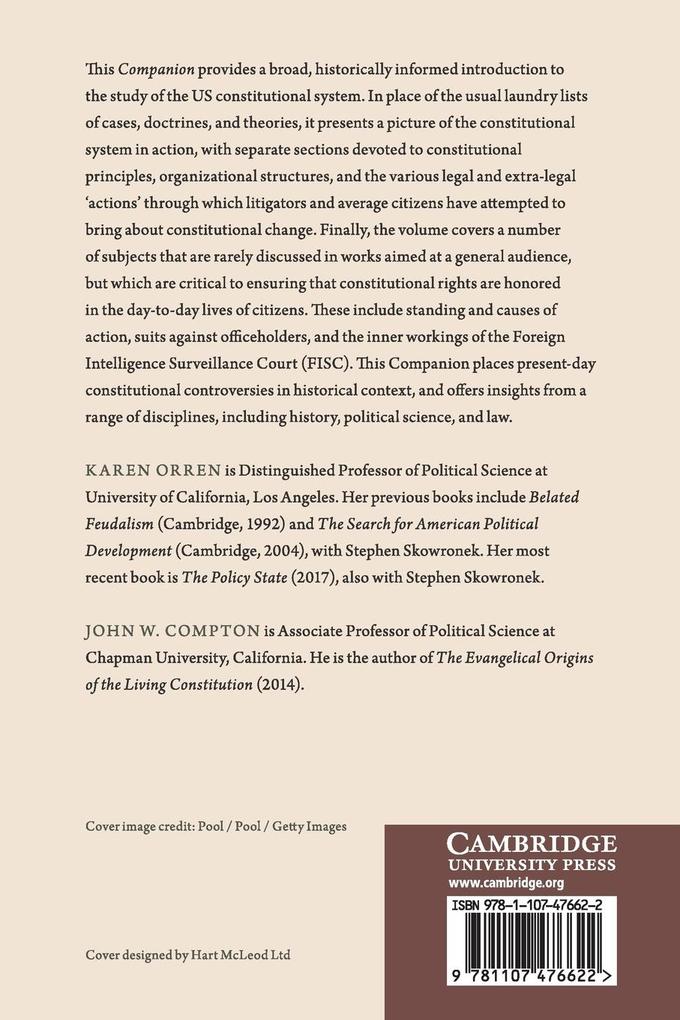 Weitere Ansicht: The Cambridge Companion to the United States Constitution