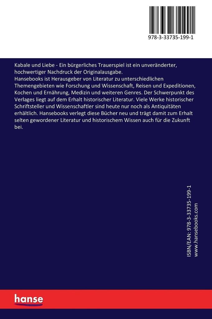 Weitere Ansicht: Kabale und Liebe | Friedrich Schiller