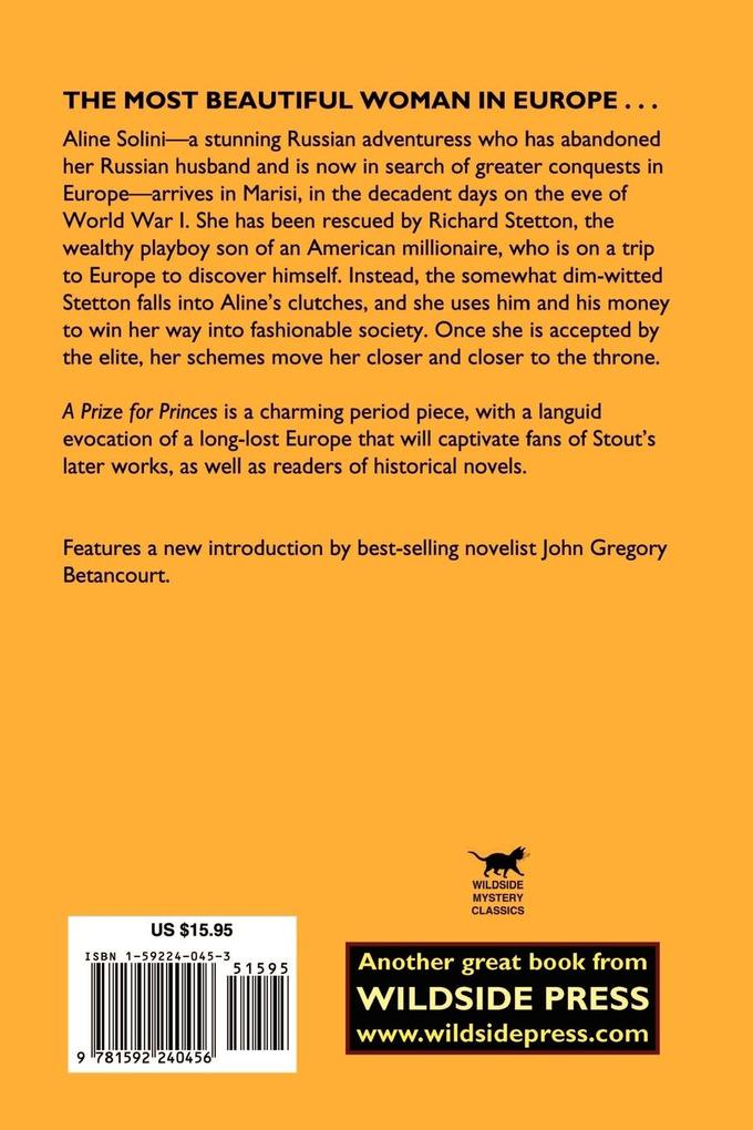 Weitere Ansicht: A Prize for Princes | Rex Stout