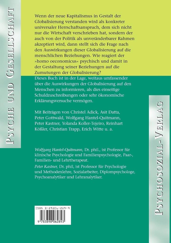 Weitere Ansicht: Der globalisierte Mensch | Wolfgang Hantel-Quitmann, Peter Kastner
