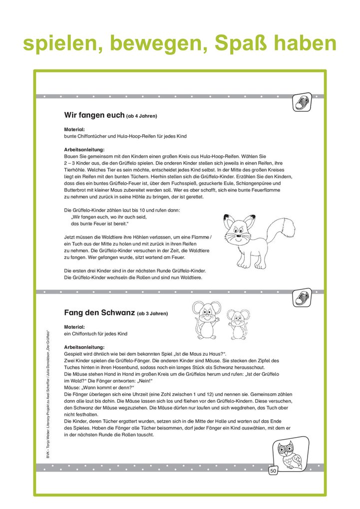 Weitere Ansicht: Literacy-Projekt zum Bilderbuch Der Grüffelo | Tanja Weber