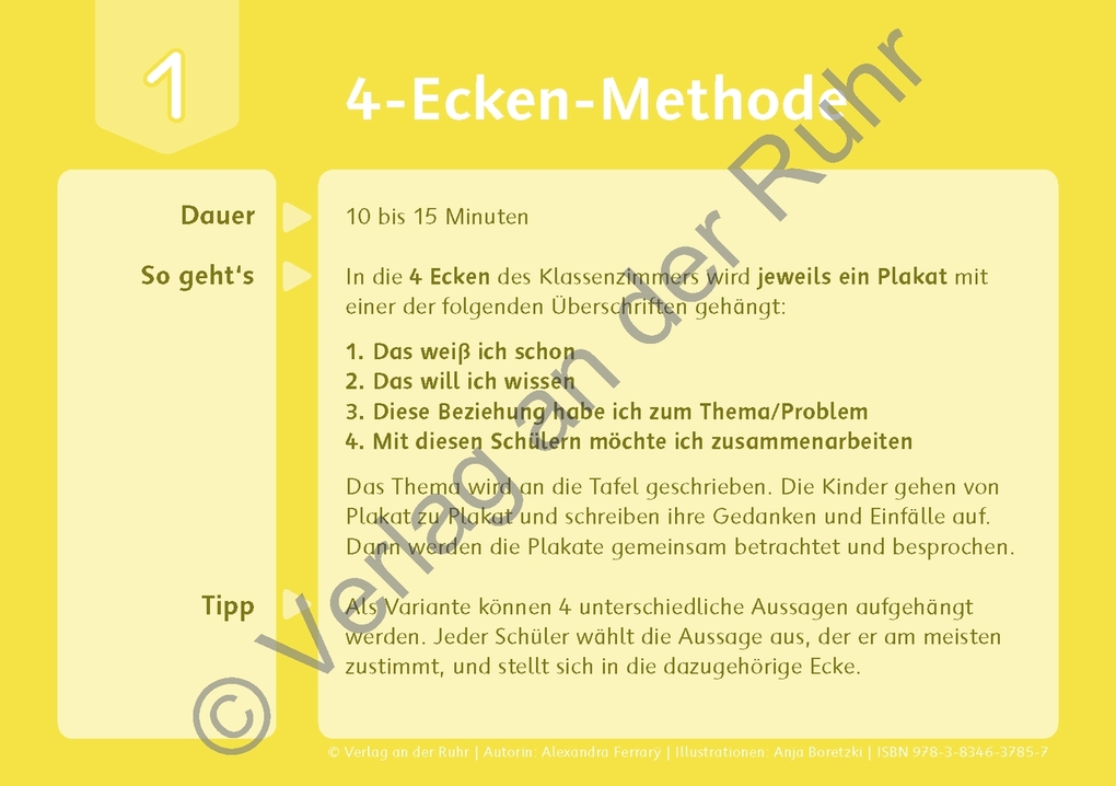 Weitere Ansicht: Die Methoden-Kartei | Alexandra Ferrary