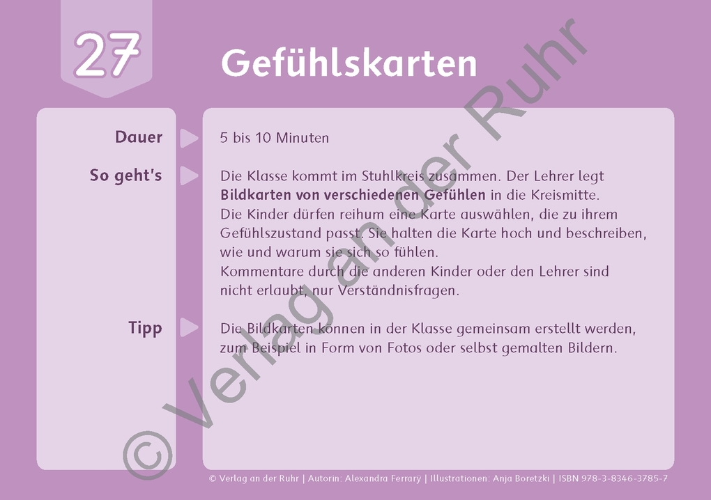 Weitere Ansicht: Die Methoden-Kartei | Alexandra Ferrary