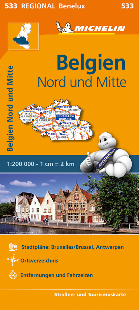 Produktbild: Michelin Belgien Nord und Mitte. 1:200.000