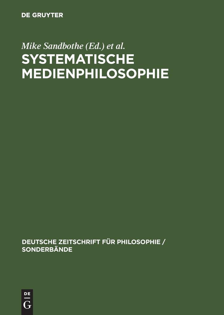 Produktbild: Systematische Medienphilosophie