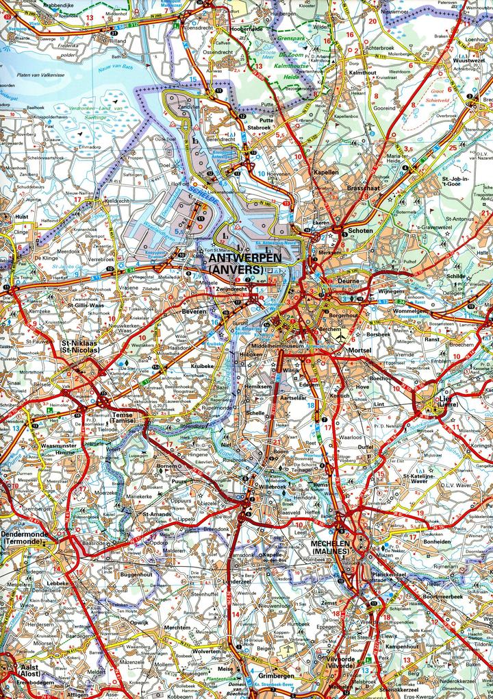 Weitere Ansicht: Michelin Belgien Nord und Mitte. 1:200.000