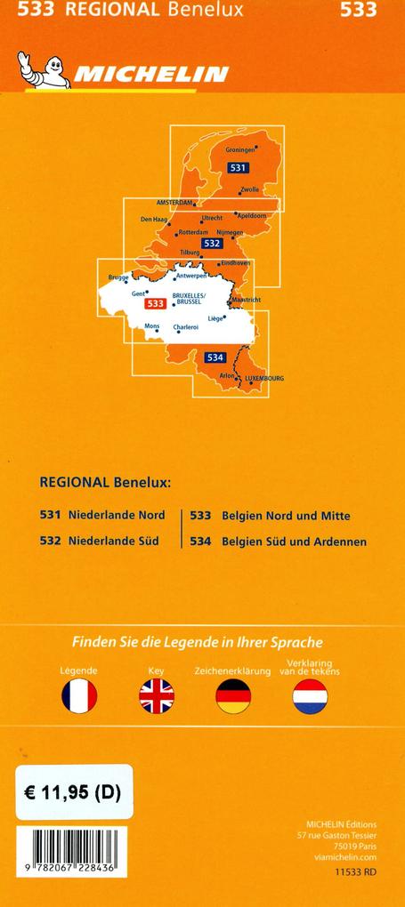Weitere Ansicht: Michelin Belgien Nord und Mitte. 1:200.000