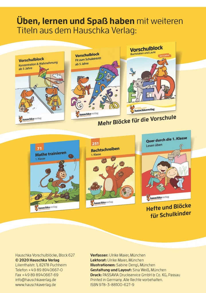 Weitere Ansicht: Vorschulblock - Zahlen und Mengen ab 5 Jahre, A5-Block | Ulrike Maier