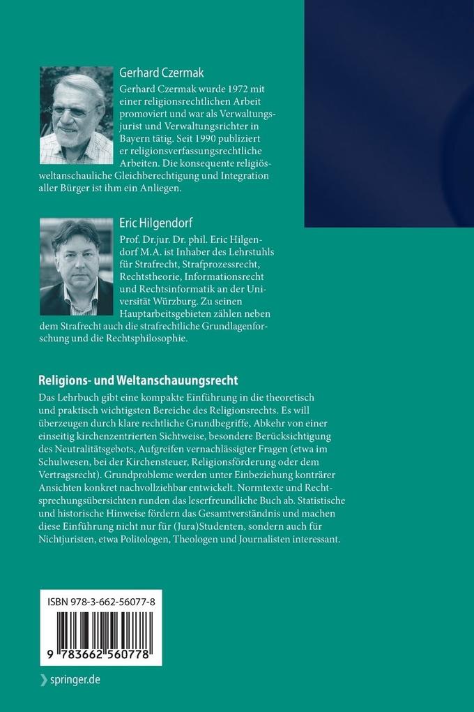 Weitere Ansicht: Religions- und Weltanschauungsrecht | Gerhard Czermak, Eric Hilgendorf