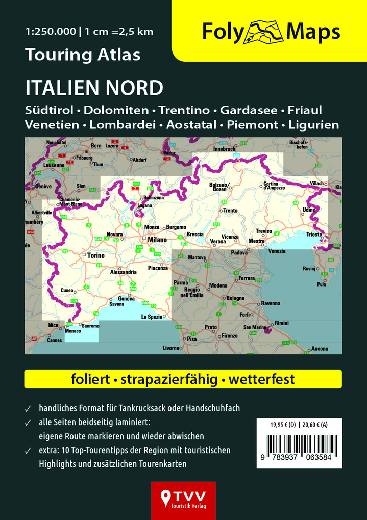 Weitere Ansicht: FolyMaps Touringatlas Italien Nord 1:250.000