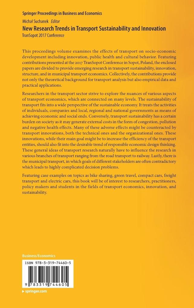 Weitere Ansicht: New Research Trends in Transport Sustainability and Innovation