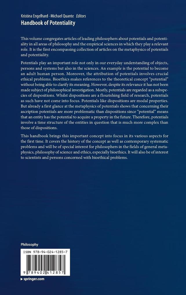 Weitere Ansicht: Handbook of Potentiality