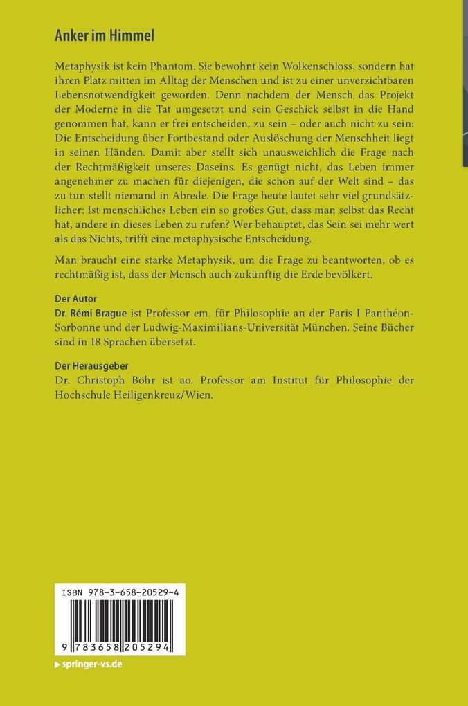 Weitere Ansicht: Anker im Himmel | Rémi Brague