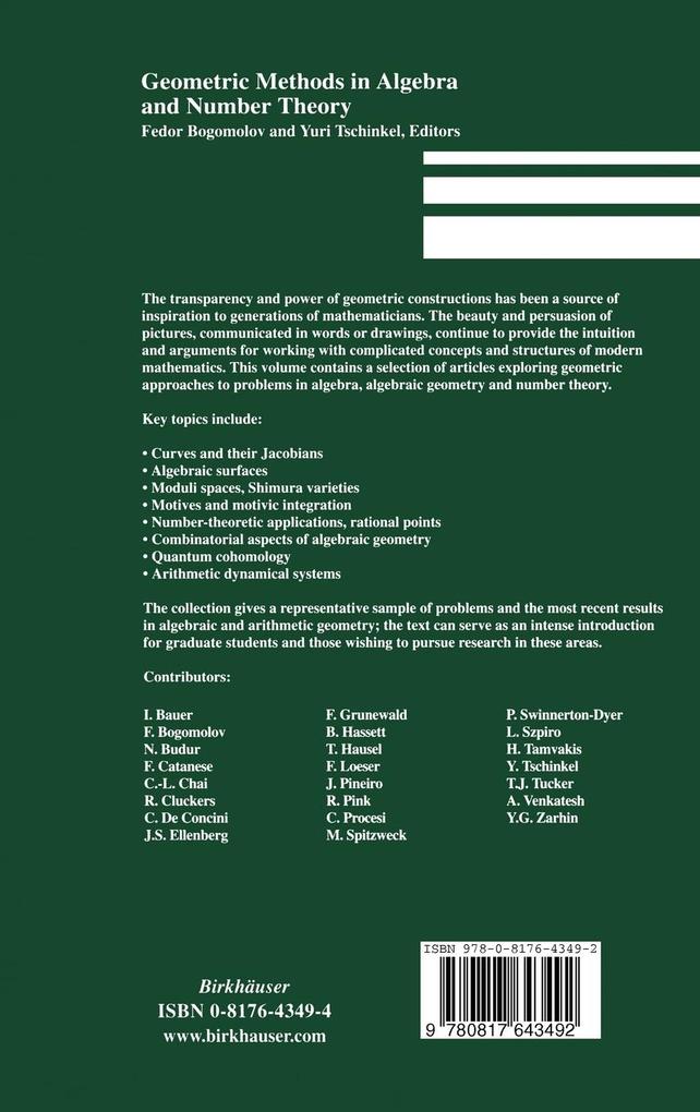 Weitere Ansicht: Geometric Methods in Algebra and Number Theory