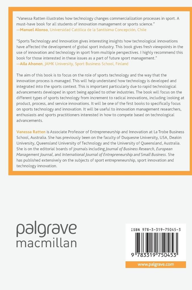 Weitere Ansicht: Sports Technology and Innovation | Vanessa Ratten