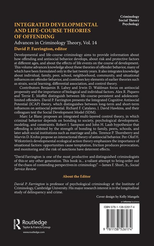 Weitere Ansicht: Integrated Developmental and Life-course Theories of Offending