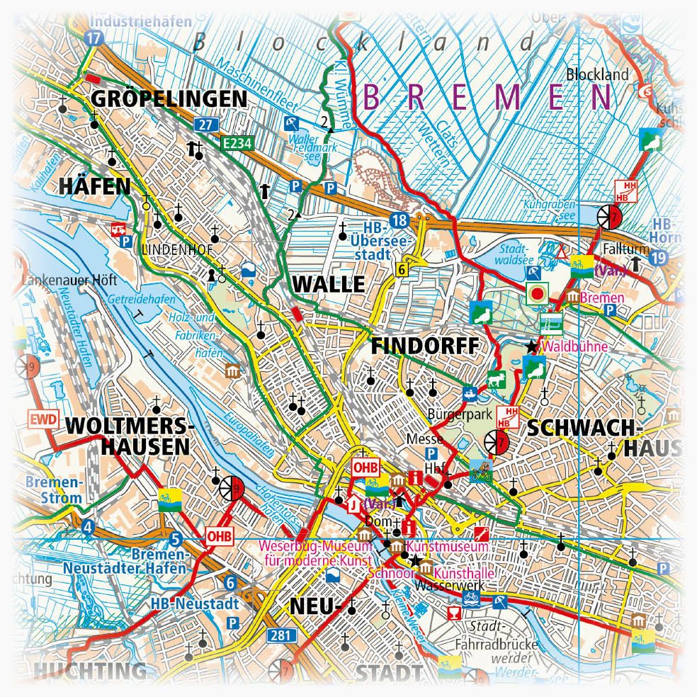 Weitere Ansicht: Bremen und umzu 1:100 000