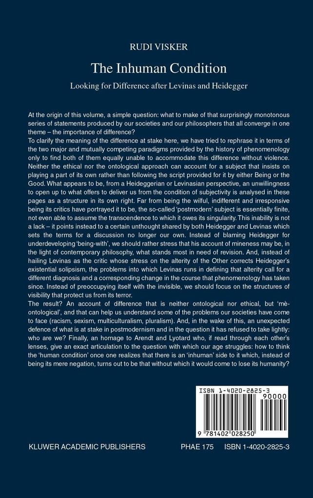 Weitere Ansicht: The Inhuman Condition | Rudi Visker