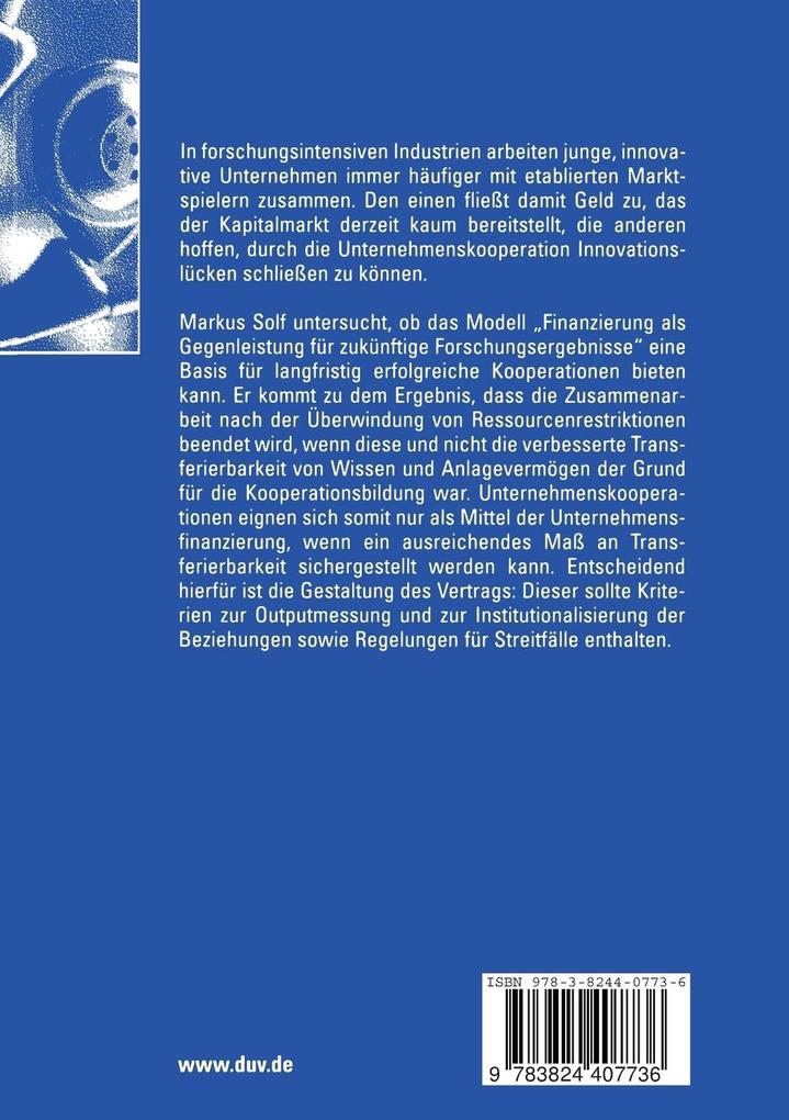 Weitere Ansicht: Ressourcentransfer und Unternehmensfinanzierung in Kooperationen | Markus Solf