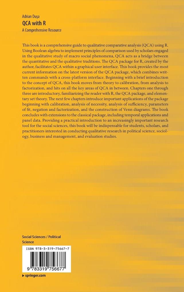 Weitere Ansicht: QCA with R | Adrian Dusa, Adrian Dua