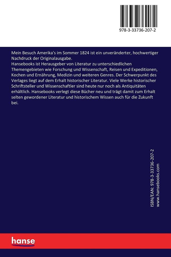Weitere Ansicht: Mein Besuch Amerika's im Sommer 1824 | Philippe Suchard
