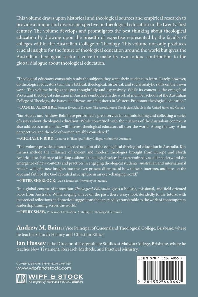 Weitere Ansicht: Theological Education | Andrew M. Bain, Ian Hussey