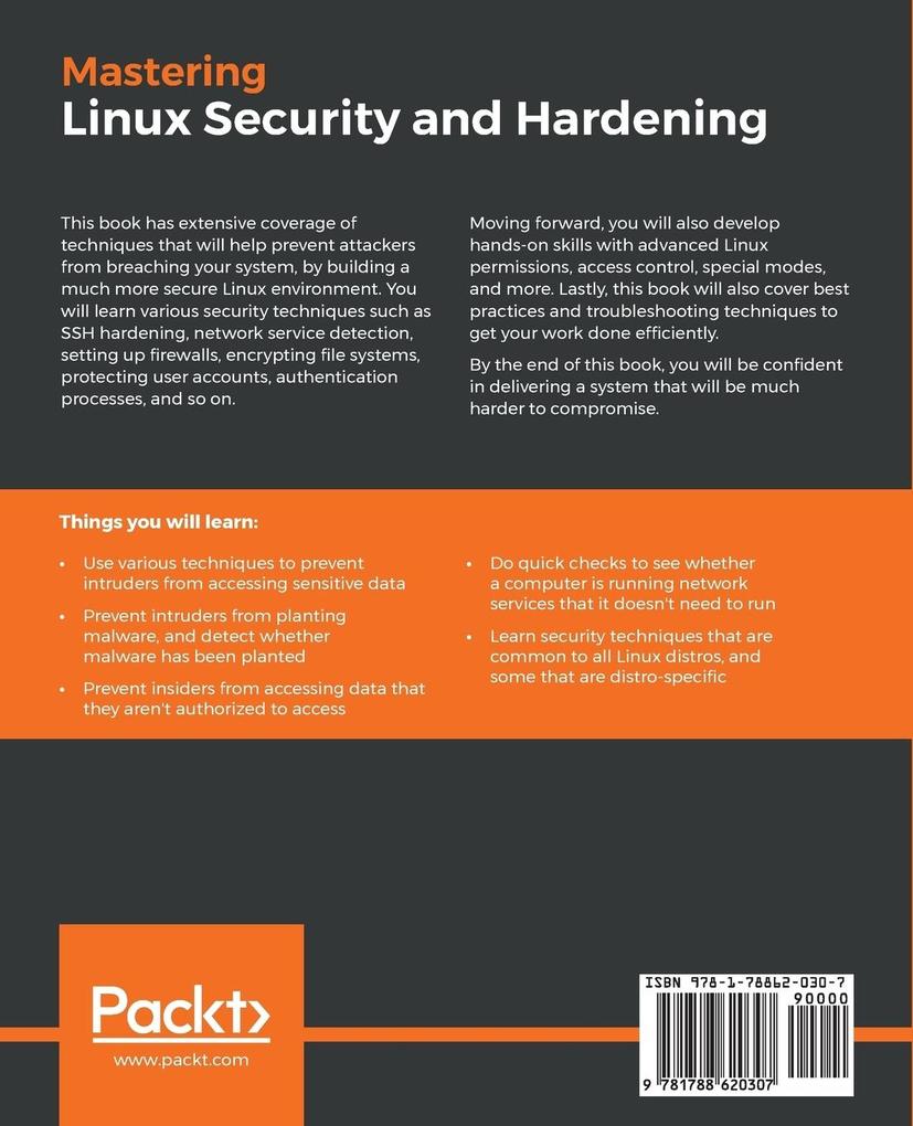 Weitere Ansicht: Mastering Linux Security and Hardening | Donald a. Tevault